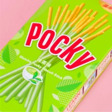 Bastoncini al tè verde matcha Glico Pocky Snack giapponesi stick rivestito 50g