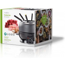 Set fonduta bourguignonne elettrica 800W 6 forchette 2,3 litri in acciaio inox