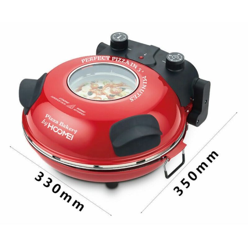 HOOMEI Forno per Pizza Napoletana elettrico Pietra refrattaria Temp...