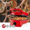 NEDIS Forno per pizza elettrico 2in1 griglia antiaderente 1800 Watt...