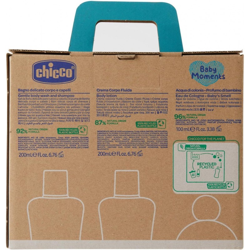 Chicco Chicco Baby Moments Set con Bagno Corpo, Crema Corpo, Acqua ...