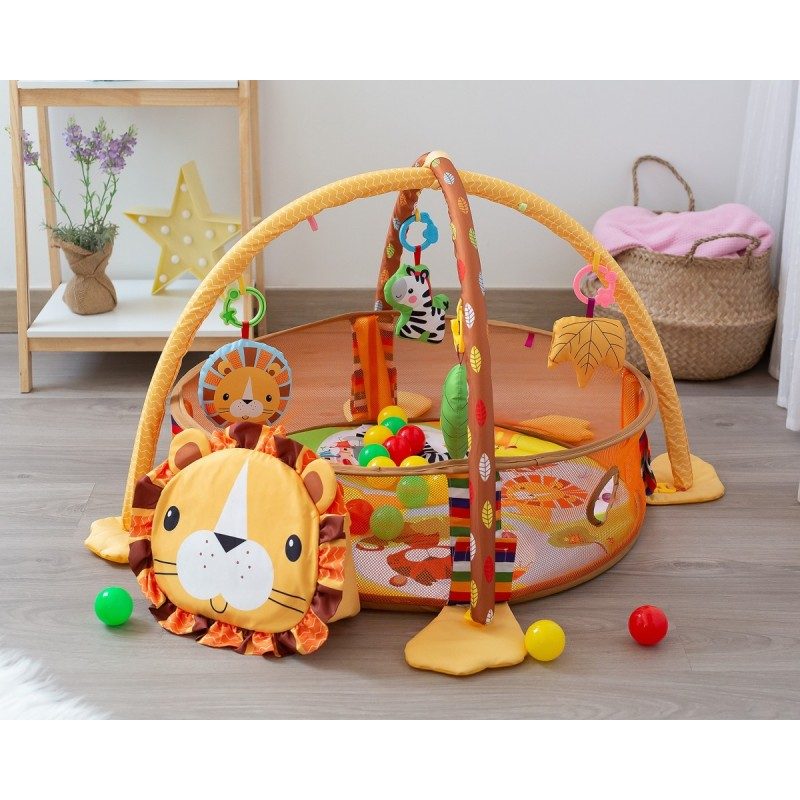 KioKids Palestrina Box Tappeto Neonato Bambino Leoncino con Recinto...