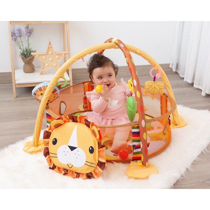 KioKids Palestrina Box Tappeto Neonato Bambino Leoncino con Recinto...