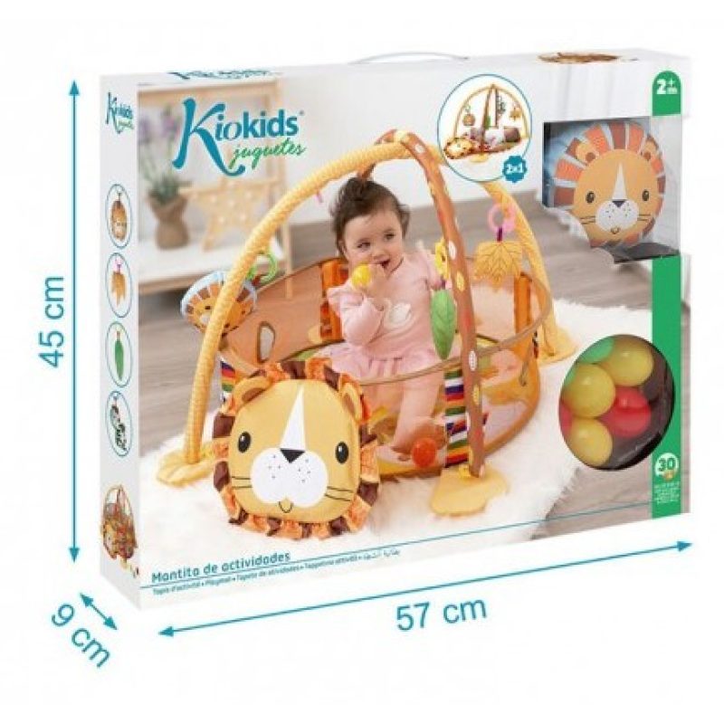 KioKids Palestrina Box Tappeto Neonato Bambino Leoncino con Recinto...
