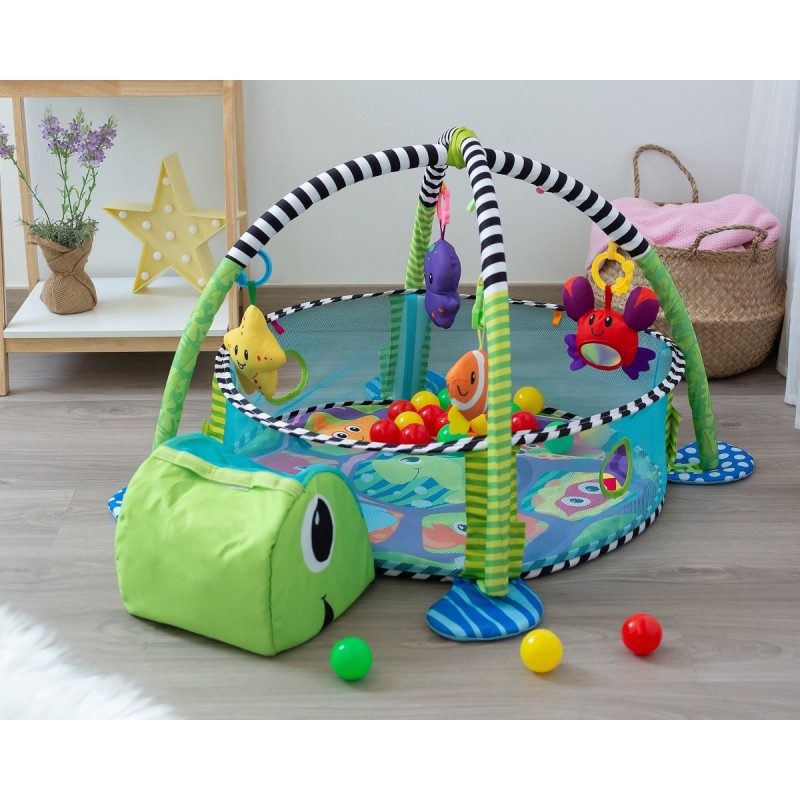 KioKids Palestrina Box Tappeto Neonato Bambino Tartaruga con Recint...