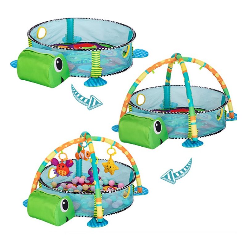 KioKids Palestrina Box Tappeto Neonato Bambino Tartaruga con Recint...