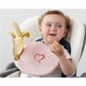 Bavaglini Silicone Bavaglino Silicone con tasca Impermeabile rosa 4m+ Senza BPA