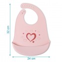Bavaglini Silicone Bavaglino Silicone con tasca Impermeabile rosa 4m+ Senza BPA