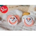 Set 4 Succhietto ciucci per bambini in silicone senza BPA 0-6m Disney gommotti