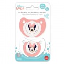 Set 4 Succhietto ciucci per bambini in silicone senza BPA 0-6m Disney gommotti