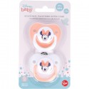 Set 4 Succhietto ciucci per bambini in silicone senza BPA 6m+ Disney gommotti