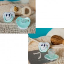 Set 4 Succhietto ciucci per bambini in silicone senza BPA 0-6 m Disney gommotti