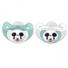 Set 4 Succhietto ciucci per bambini in silicone senza BPA 0-6 m Disney gommotti