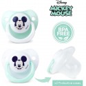 Set 4 Succhietto ciucci per bambini in silicone senza BPA 0-6 m Disney gommotti