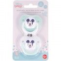 Set 4 Succhietto ciucci per bambini in silicone senza BPA 0-6 m Disney gommotti