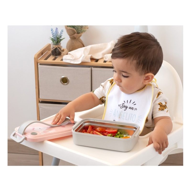 KioKids Contenitore portavivande porta Pranzo Acciaio Inox per bamb...