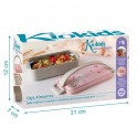 Contenitore portavivande porta Pranzo Acciaio Inox per bambini 1 scomparto 550ml