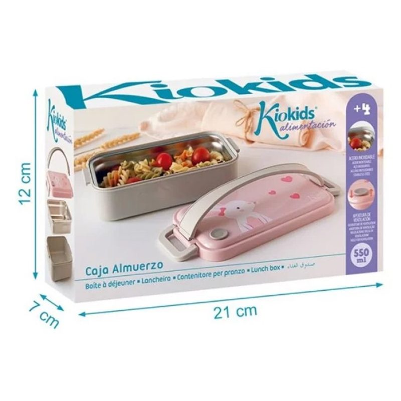 KioKids Contenitore portavivande porta Pranzo Acciaio Inox per bamb...
