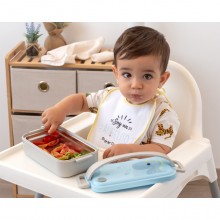 Contenitore porta Pranzo Acciaio Inox portavivande per bambini 1 scomparto 550ml