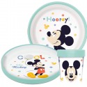 Set Pappa per Bambini da 3PZ, Mickey Mouse Disney antiscivolo svezzamento