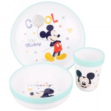 Set Pappa per Bambini da 3PZ, Mickey Mouse Disney antiscivolo svezzamento