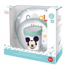 Set Pappa per Bambini da 3PZ, Mickey Mouse Disney antiscivolo svezzamento