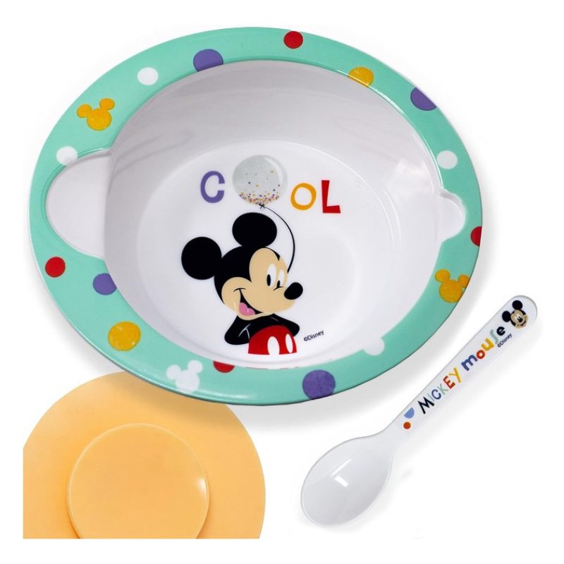 Stor Set Pappa per Bambini ciotola cucchiaio Mickey Disney antisciv...