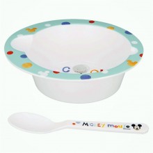 Set Pappa per Bambini ciotola cucchiaio Mickey Disney antiscivolo svezzamento