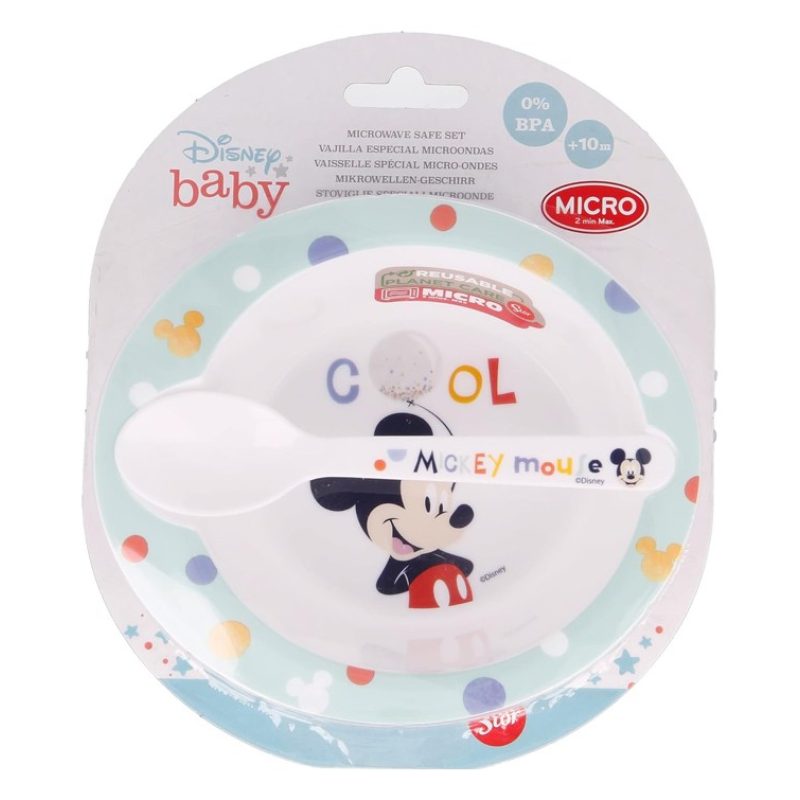 Stor Set Pappa per Bambini ciotola cucchiaio Mickey Disney antisciv...