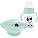 Set Pappa stoviglie Bambini Biberon Svezzamento Piatto Ciotola Disney Mickey
