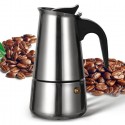 Caffettiera moka in acciaio inox da 2/4/6 Tazze macchina Caffè espresso moca