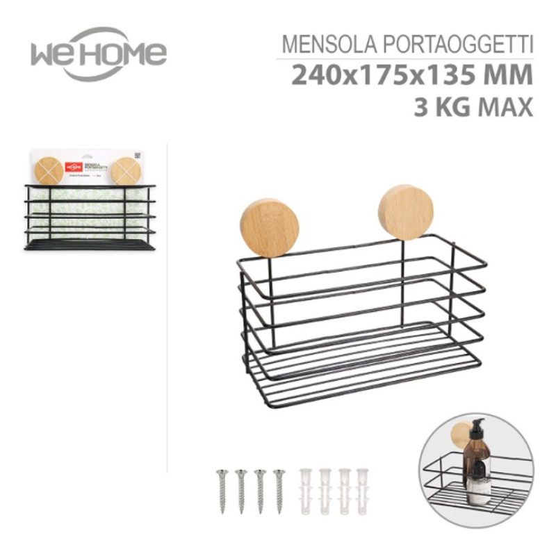WeHome Mensola bagno portaoggetti doccia vasca porta sapone shampoo...