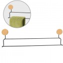 Porta asciugamani asta supporto bagno da muro parete appendi asciugamano 64cm