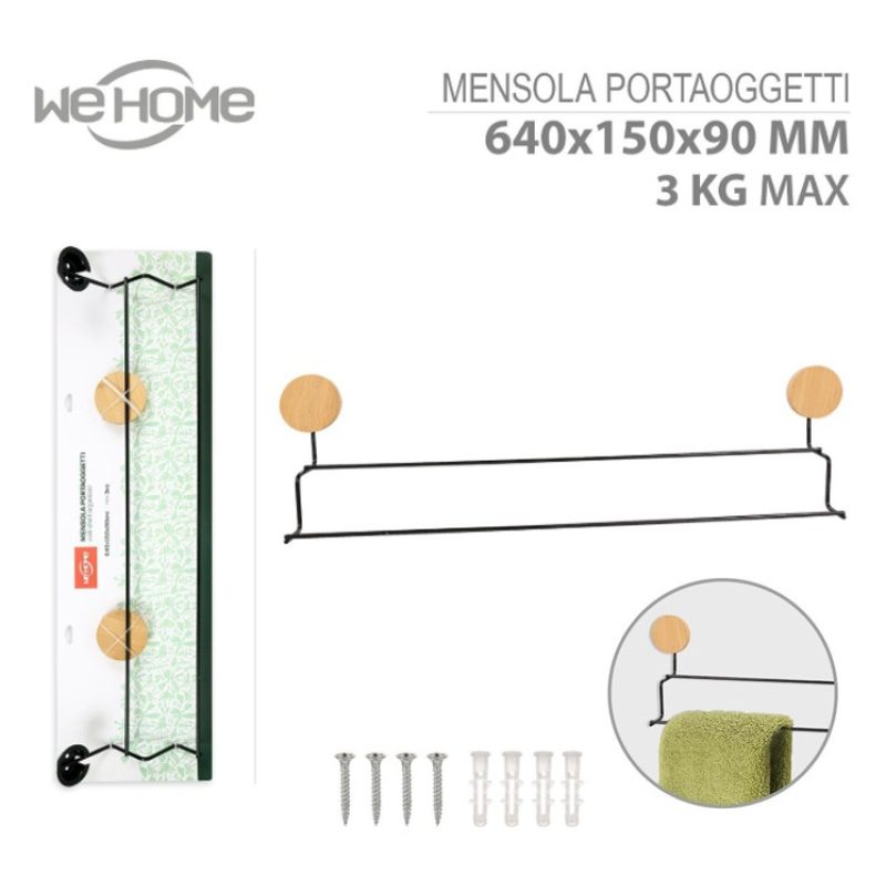WeHome Porta asciugamani asta supporto bagno da muro parete appendi...