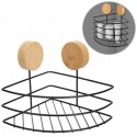 Mensola angolare per doccia in metallo da muro portaoggetti arredo bagno 17x15cm