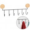 WeHome Appendiabiti a Parete 6 Ganci Attaccapanni da Muro bagno met...