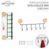 WeHome Appendiabiti a Parete 6 Ganci Attaccapanni da Muro bagno met...