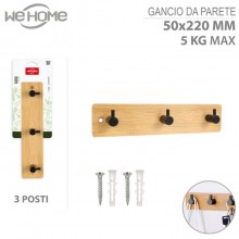 Appendiabiti a Parete Ganci Attaccapanni da Muro bagno metallo nero 3 misure