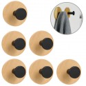 Ganci Adesivi in bambù set da 6 Appendi Porta Asciugamani da parete bagno