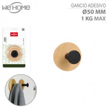 Ganci Adesivi in bambù set da 6 Appendi Porta Asciugamani da parete bagno