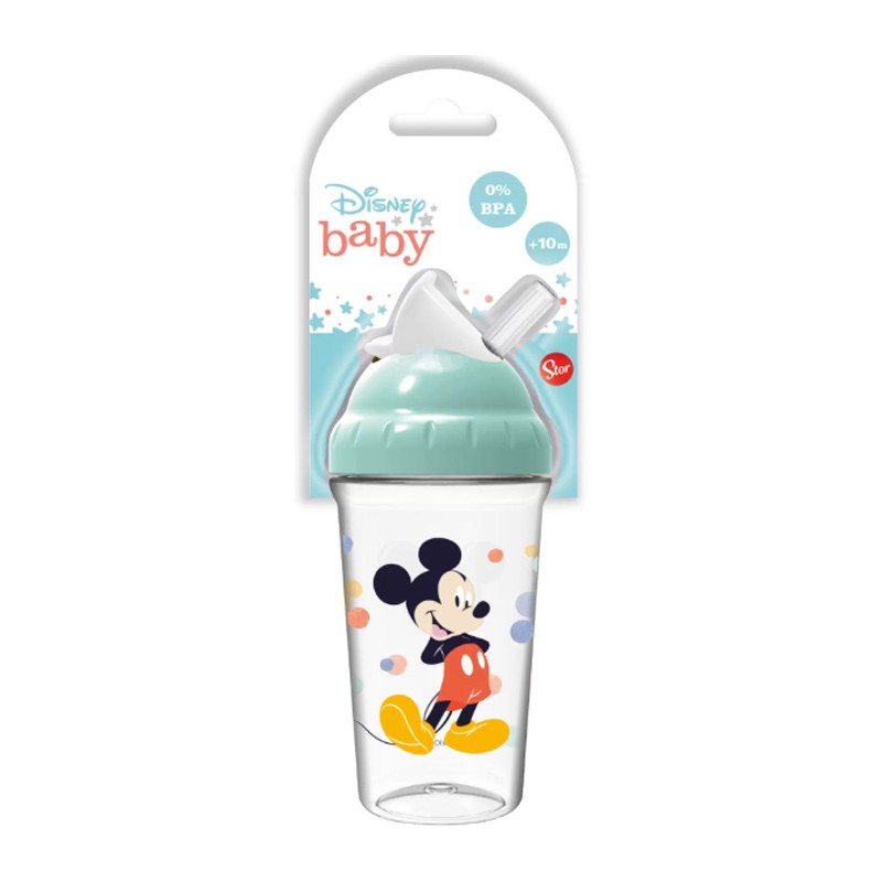 Disney Minnie Mickey Mouse Bicchiere con Cannuccia Bambini Bicchiere 10m