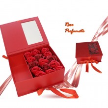Cofanetto Portagioielli Scatola Rosa Eterna regalo San Valentino porta regalo