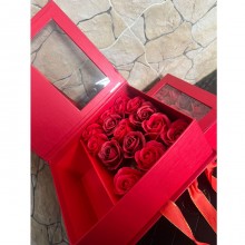 Cofanetto Portagioielli Scatola Rosa Eterna regalo San Valentino porta regalo