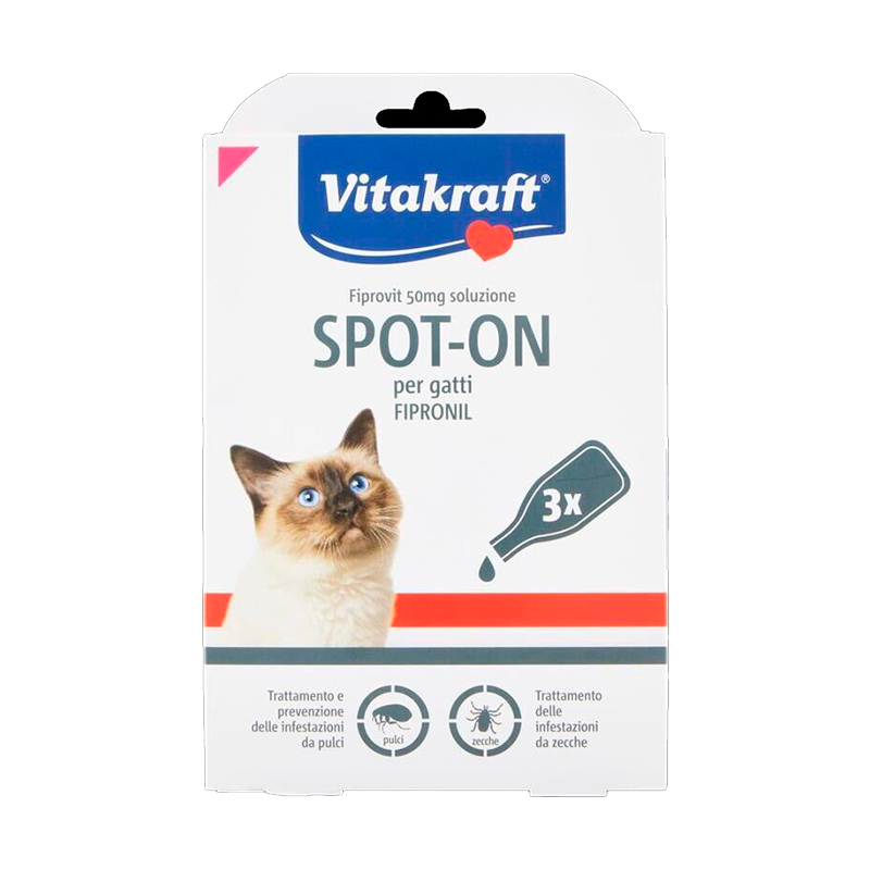 Vitakraft 2 Confezioni Vitakraft Spot-On per Gatti da 3 Pipette 50 ...
