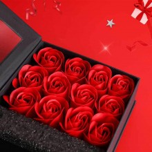 Cofanetto Portagioie San Valentino Con Rose rosse Box di fiori idea regalo