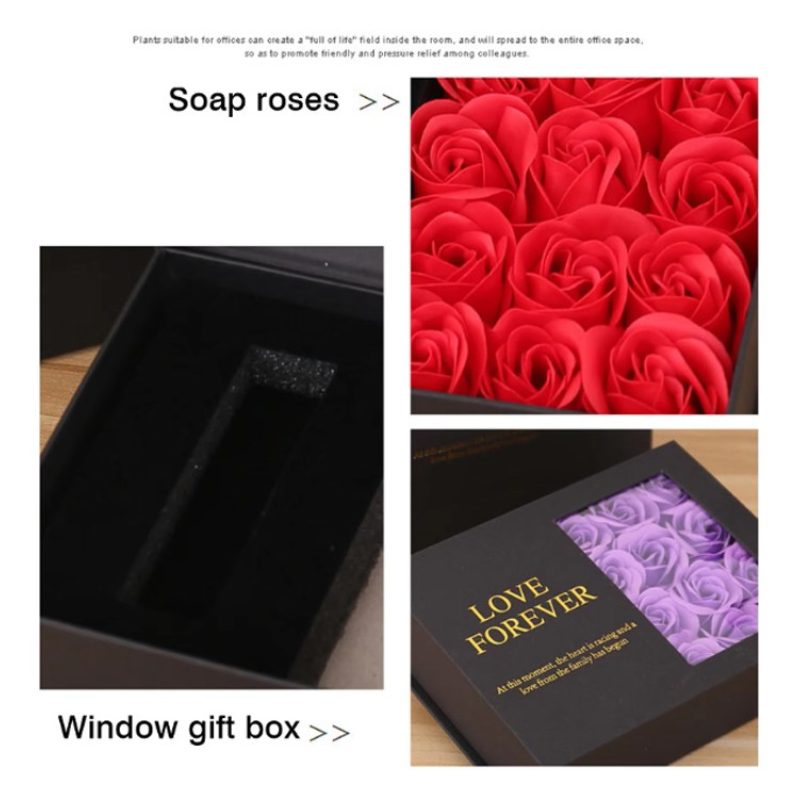 FGF Cofanetto Portagioie San Valentino Con Rose rosse Box di fiori ...