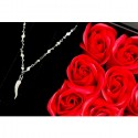 Cofanetto Portagioie San Valentino Con Rose rosse Box di fiori idea regalo