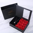 Cofanetto Portagioie San Valentino Con Rose rosse Box di fiori idea regalo