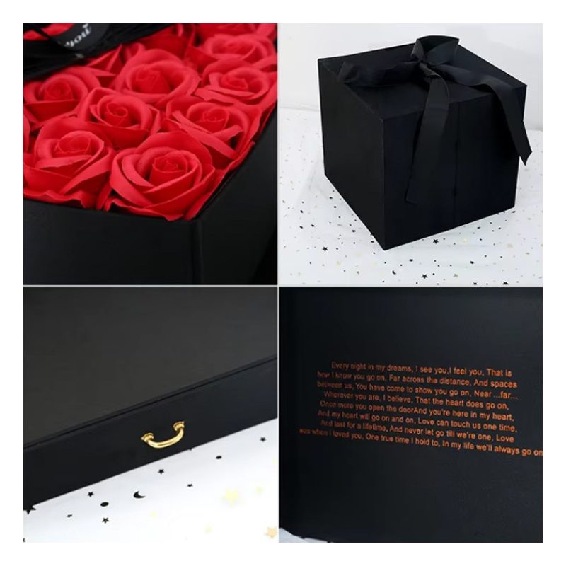 FGF Novità Box che si apre con rose scatola di fiori idea San Valen...