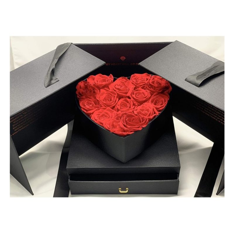 FGF Novità Box che si apre con rose scatola di fiori idea San Valen...